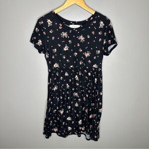 No comment floral short sleeve dress